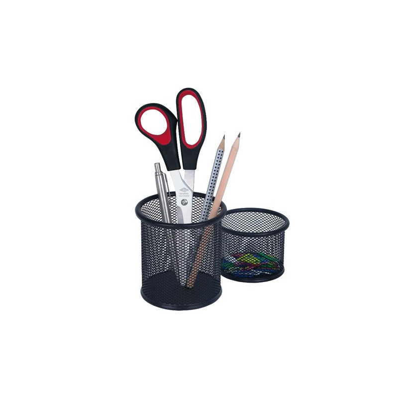 POT A CRAYONS MESH NOIR 2PCS