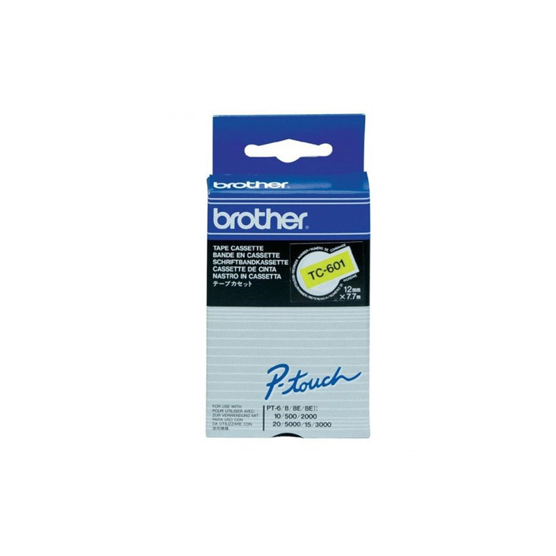 RUBAN BROTHER PT TC 12MM NOIR/JAUNE