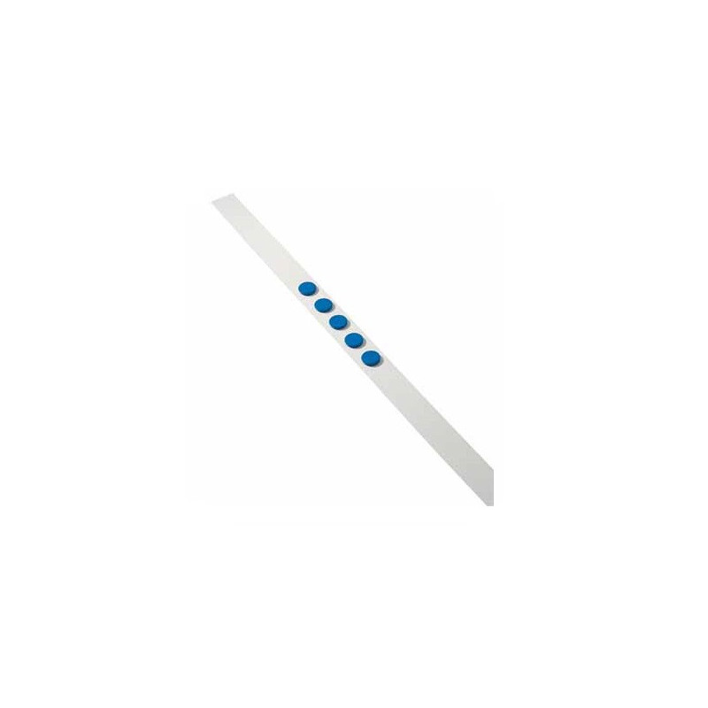 BANDE MAGNETIQUE DAHLE AUTOADHESIVE 5CMX1M BLANC + 5 AIMANTS BLEU