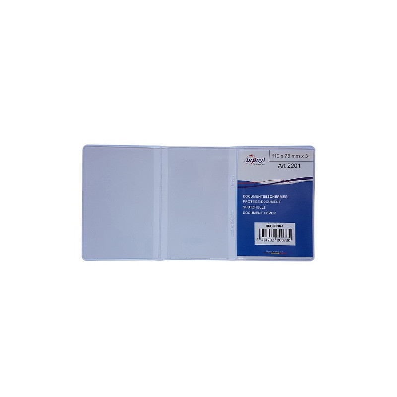 ETUI BRONYL TRANSP. 110X75MM X 3 VOLETS (PERMIS)