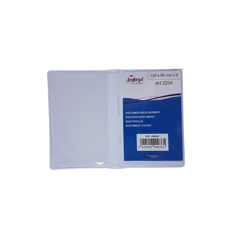 ETUI BRONYL TRANSP. 120X80MM X 2 VOLETS