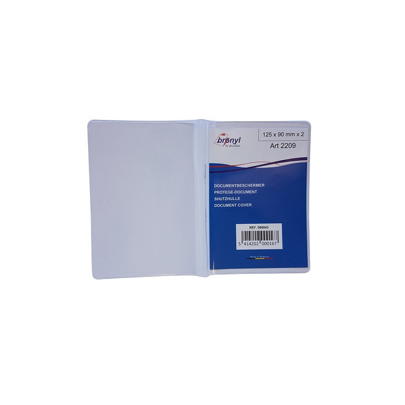 ETUI BRONYL TRANSP. 125X90MM X 2 VOLETS