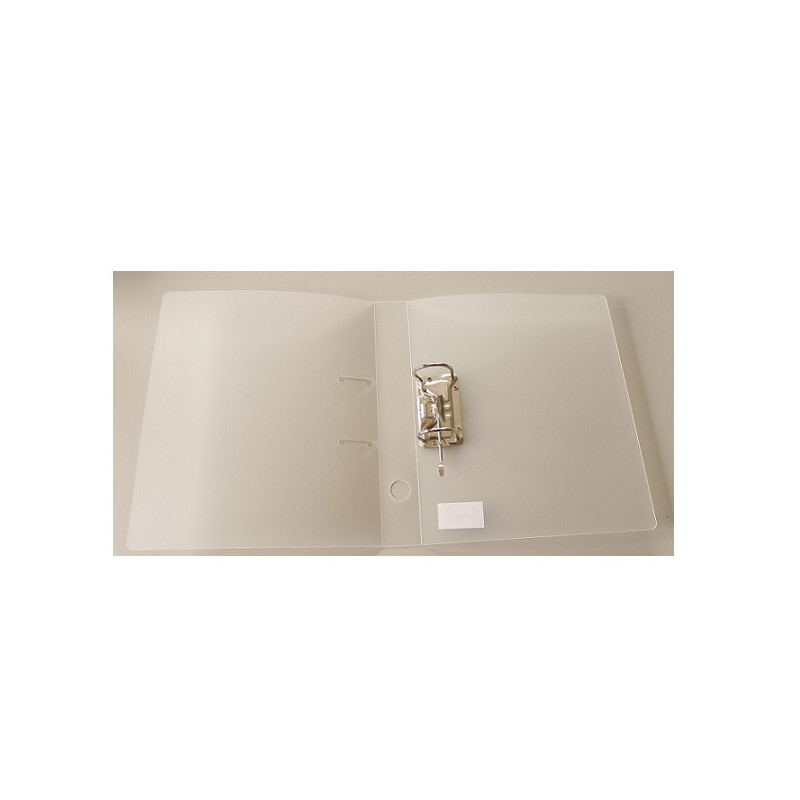CLASSEUR YEKA PP LEVIER 45MM TRANSP. BLANC