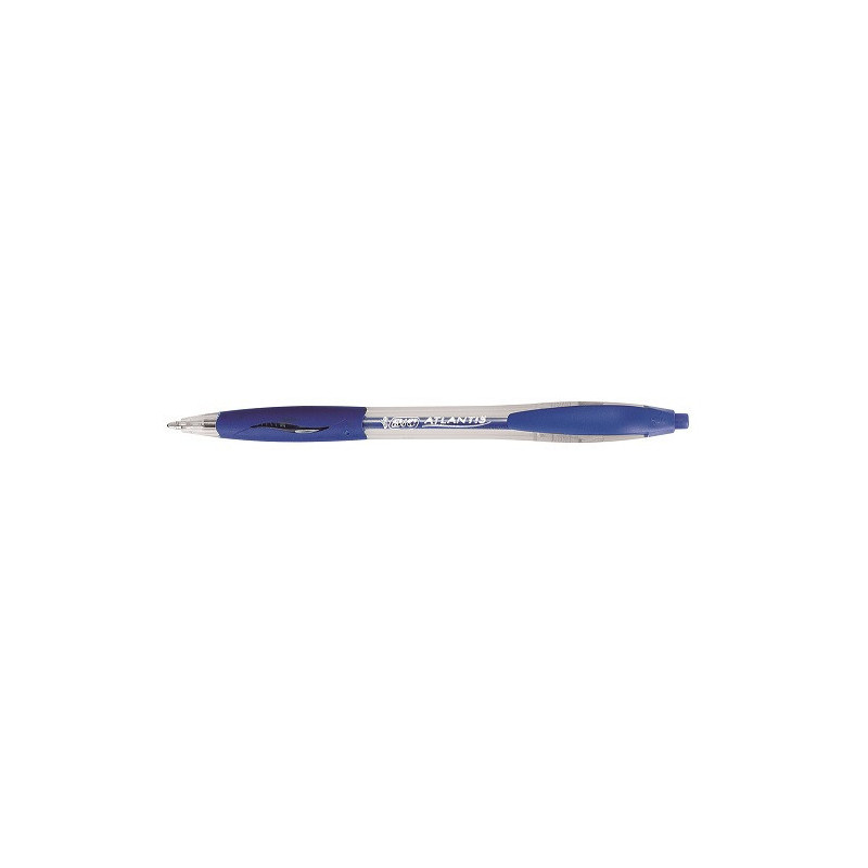 STYLO BILLE BIC ATLANTIS M BLEU RETRACTABLE