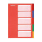 INTERCAL. A4 NEUTRES PLAST. 5 ONGLETS COUL. HERLITZ (100810118)