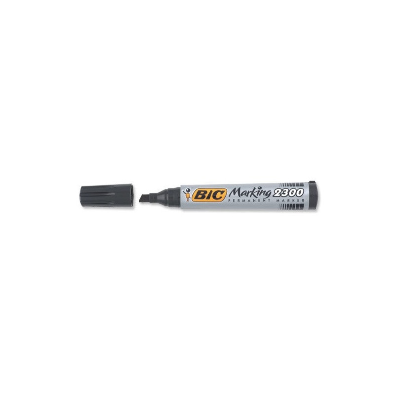 MARQUEUR PER. BIC 2300N NOIR POINTE BISEAUTEE