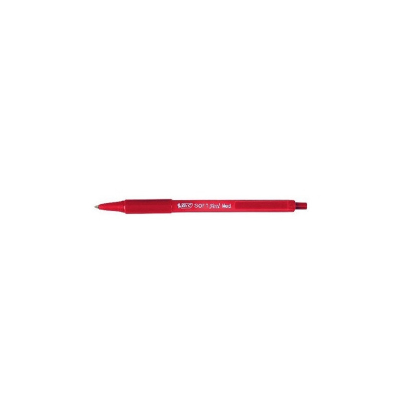 STYLO BILLE BIC SOFT FEEL CLIC GRIP ROUGE (837399)