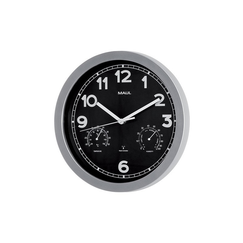 HORLOGE MAUL RADIO CONTROLLEE Ø 30CM NOIR