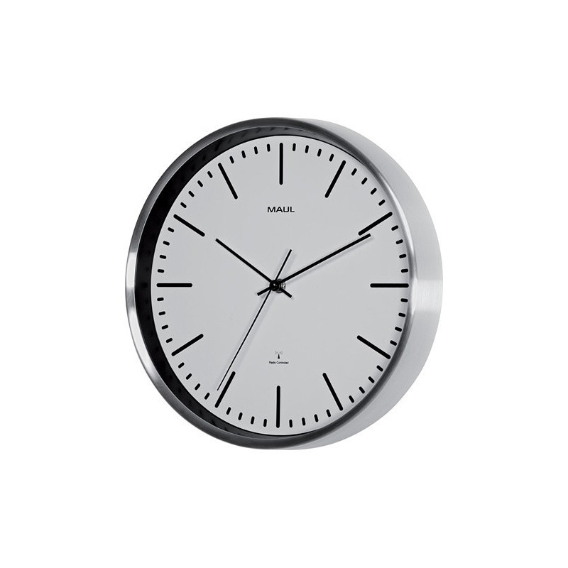 HORLOGE MAUL RADIO CONTROLLEE Ø 30CM BLANC