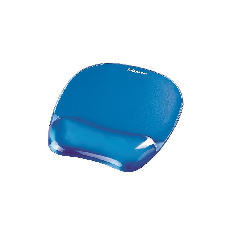 TAPIS-SOURIS AVEC REPOSE-POIGNET FELLOWES CRYSTALS GEL BLEU