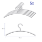 CINTRE EN ACRYLIQUE MAUL BLANC 5PCS