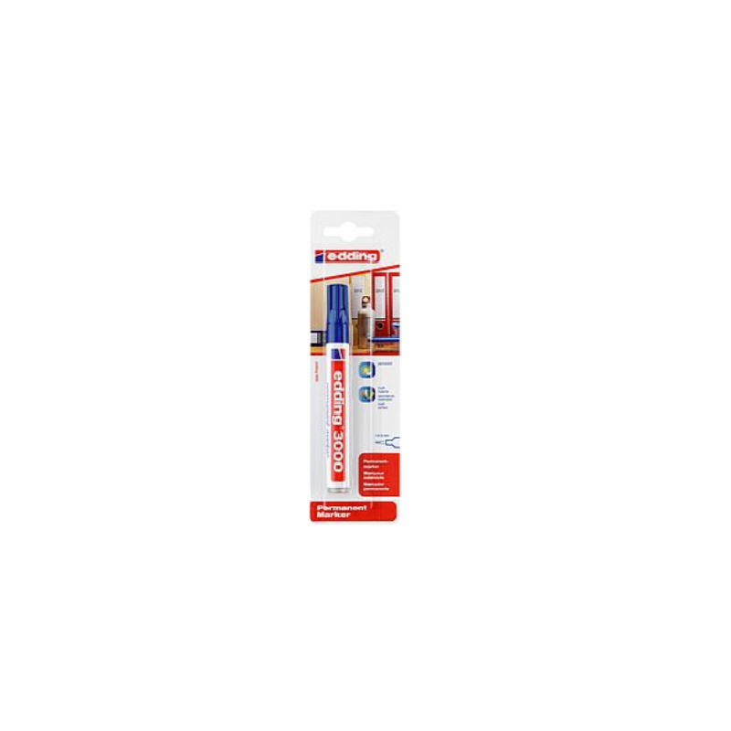 MARQUEUR PER. EDDING 3000 1,5-3MM BLEU POINTE RONDE BLISTER