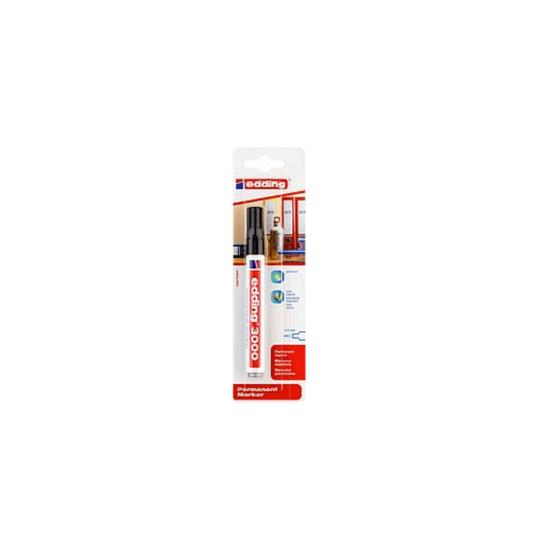 MARQUEUR PER. EDDING 3000 1,5-3MM NOIR POINTE RONDE BLISTER