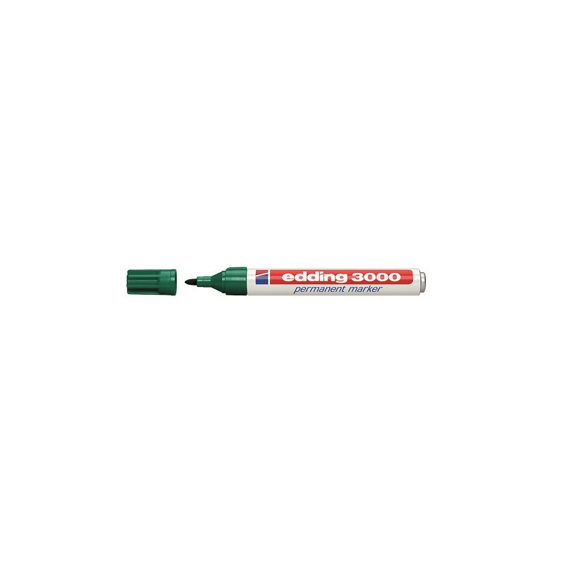 MARQUEUR PER. EDDING 3000 1,5-3MM VERT POINTE RONDE CORPS EN METAL