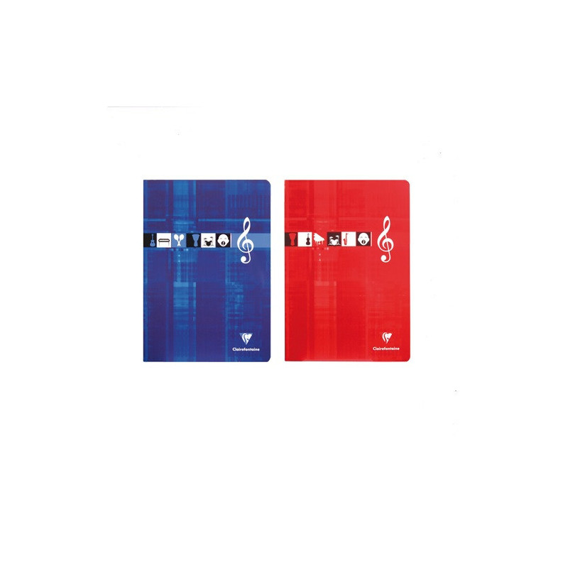 CAHIER CLAIREF. PIQ. A4 MUSIQUE 24FLS ASS.