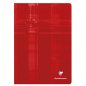 CAHIER CLAIREF. PIQ. A4 QUAD.+M 40FLS ROUGE