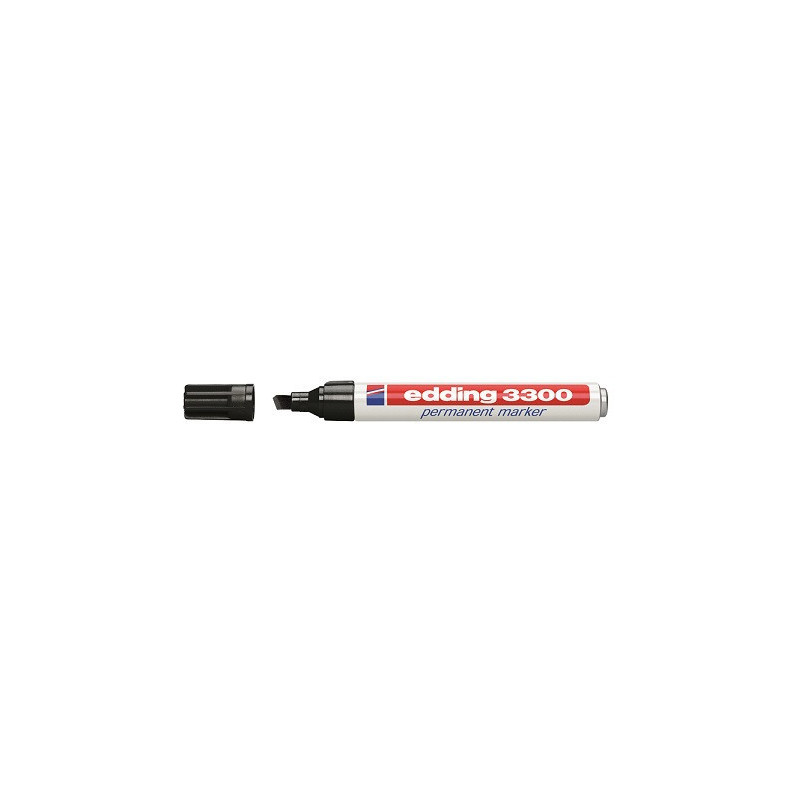 MARQUEUR PER. EDDING 3300Z 1-5MM NOIR POINTE BISEAUTE CORPS EN METAL