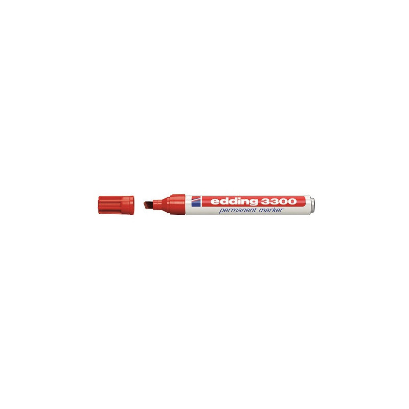 MARQUEUR PER. EDDING 3300R 1-5MM ROUGE POINTE BISEAUTE CORPS EN METAL