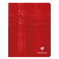 CAHIER CLAIREF. PIQ. A5 QUAD.+M 36FLS ROUGE