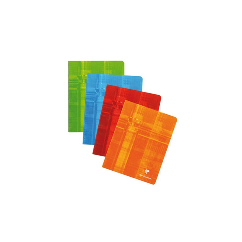 CAHIER CLAIREF. PIQ. A5 QUAD.+M 36FLS ASS. 10PCS