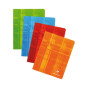CAHIER CLAIREF. PIQ. A5 QUAD.+M 36FLS ASS. 10PCS