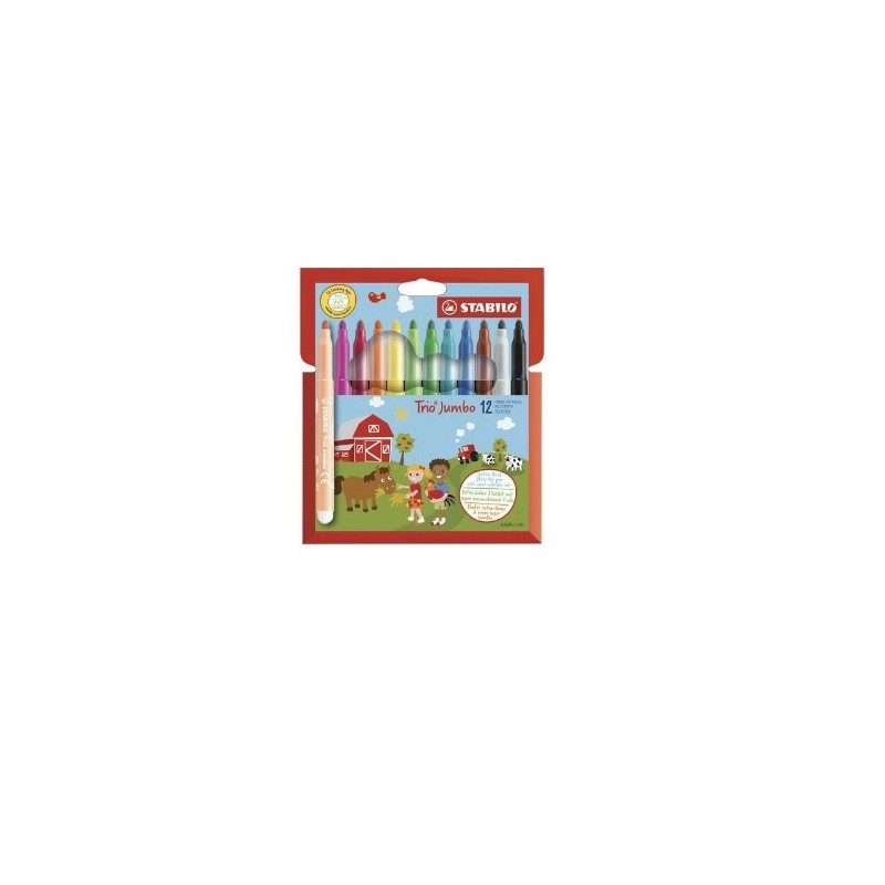 FEUTRE ECO.STABILO TRIO JUMBO 12PCS