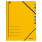 TRIEUR A4 LEITZ 7 COMP. JAUNE + ELAST.