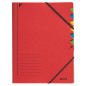 TRIEUR A4 LEITZ 7 COMP. ROUGE + ELAST.