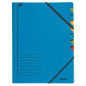 TRIEUR A4 LEITZ 7 COMP. BLEU + ELAST.