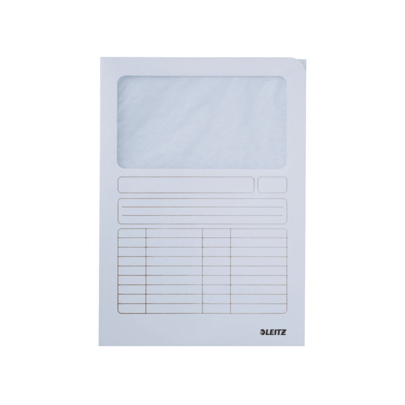 CHEMISE CART. A4 FENETRE LEITZ BLANC
