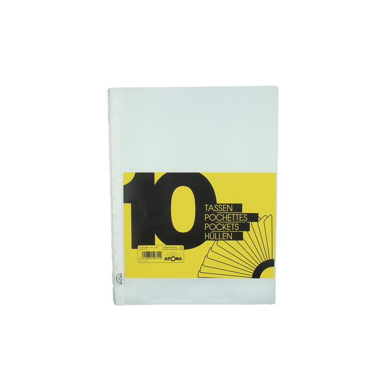 HOUSSE A4 TRANSP. ATOMA 10PCS