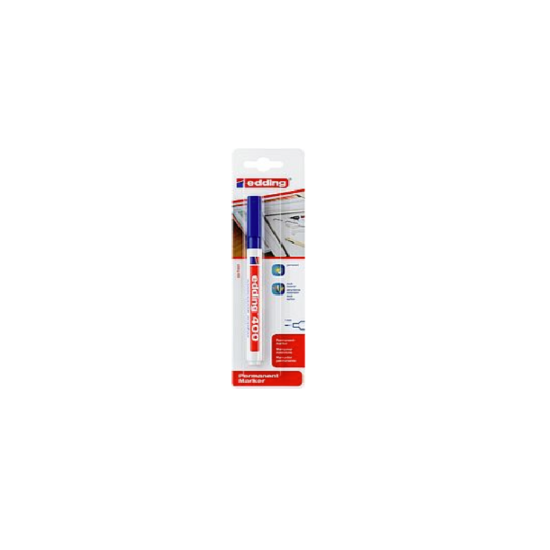 MARQUEUR PER. EDDING 400 1MM BLEU POINTE RONDE BLISTER