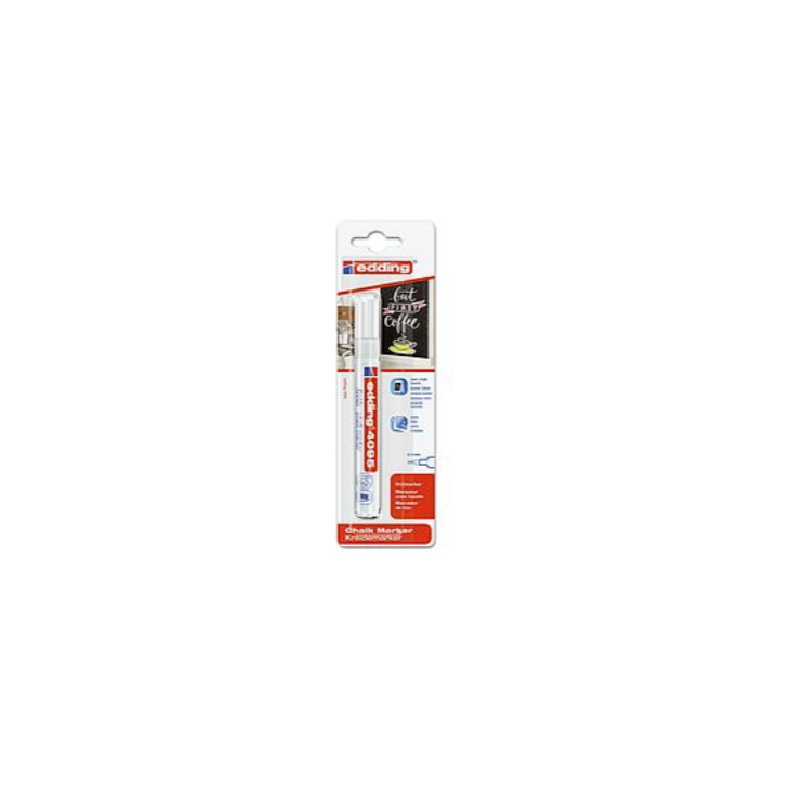 MARQUEUR WINDOW EDDING 4095 2-3MM BLANC POINTE RONDE BLISTER