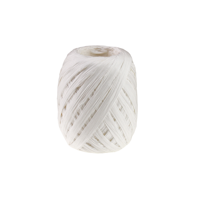 RUBAN CADEAU PATTBERG PELOTE 30M RAFFIA BLANC