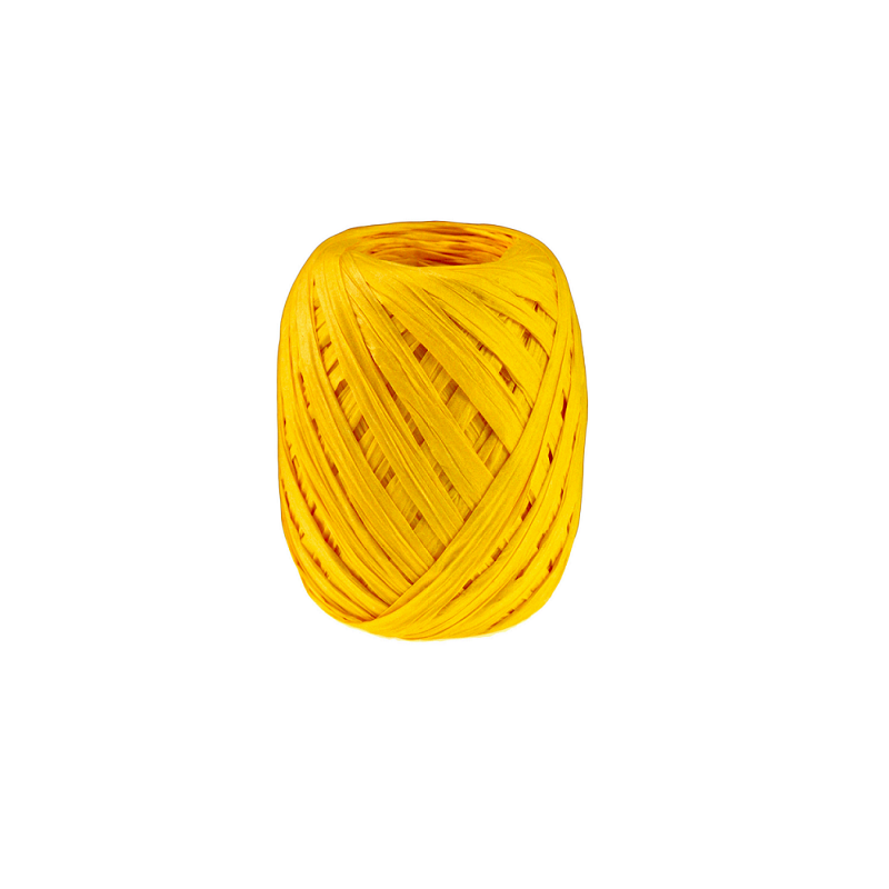 RUBAN CADEAU PATTBERG PELOTE 30M RAFFIA JAUNE