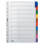INTERCAL. A4 NEUTRES CART. 10 ONGLETS COUL. LEITZ