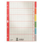 INTERCAL. A4 NEUTRES CART. 6 ONGLETS COUL. LEITZ