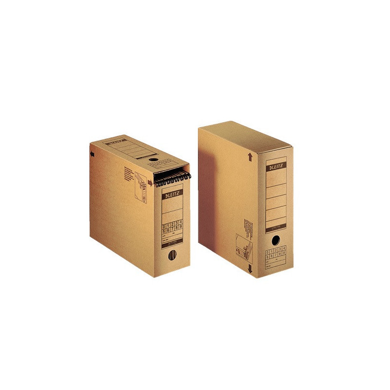 BOITE ARCHIVES LEITZ DOS 12CM BRUN