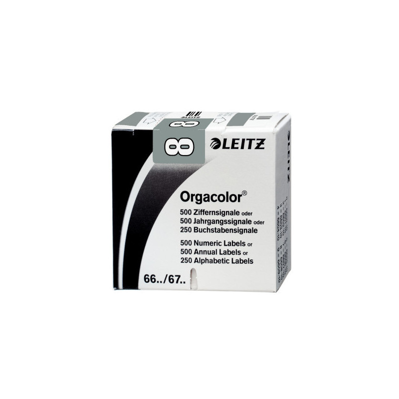 ETIQUETTE LEITZ CHIFFRE 8,BTE.500PCS