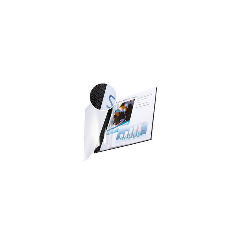 RELIURE PAR SERRAGE TRANS/NOIR 10PCS CAPACITE 15-35 FEUILLES