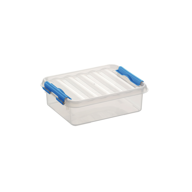 BOITE DE RANGEMENT 1L 20x15x6CM TRANSP. BLEU