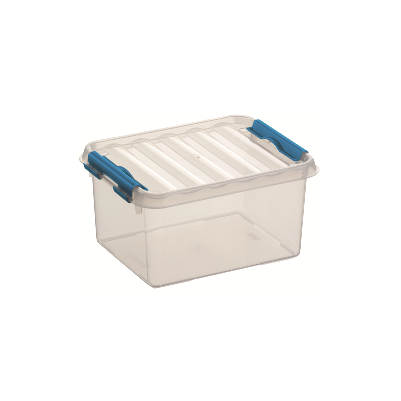 BOITE DE RANGEMENT 2L 20X15X10CM TRANSP. BLEU