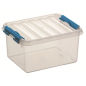 BOITE DE RANGEMENT 2L 20X15X10CM TRANSP. BLEU
