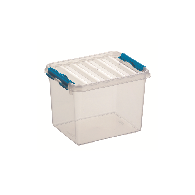 BOITE DE RANGEMENT 3L 20X15X14CM TRANSP. BLEU