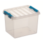 BOITE DE RANGEMENT 3L 20X15X14CM TRANSP. BLEU