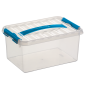BOITE DE RANGEMENT 6L 30X20X14CM TRANSP. BLEU