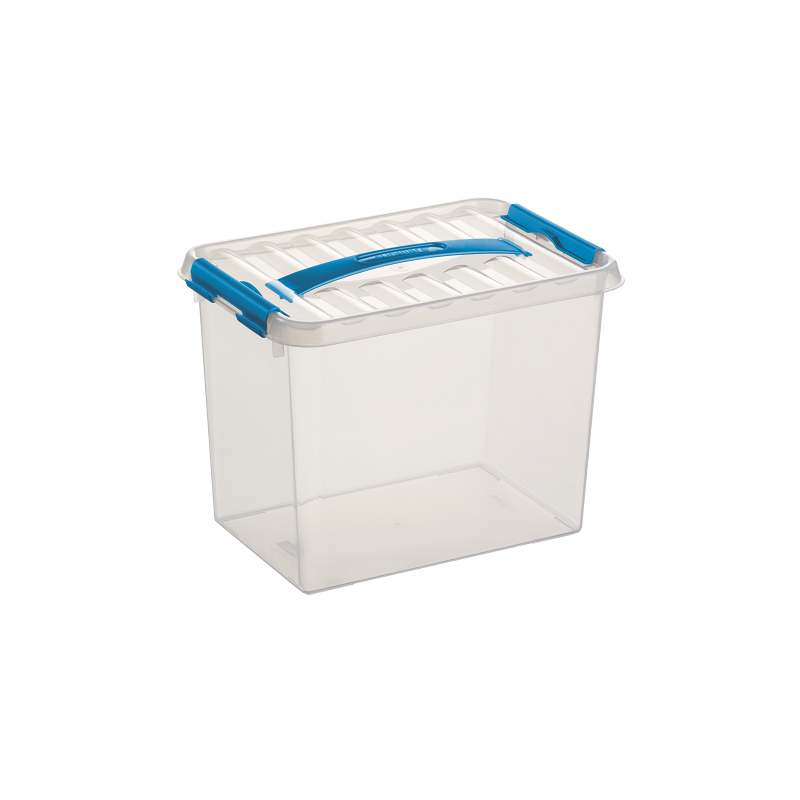 BOITE DE RANGEMENT 9L 30X20X22CM TRANSP. BLEU