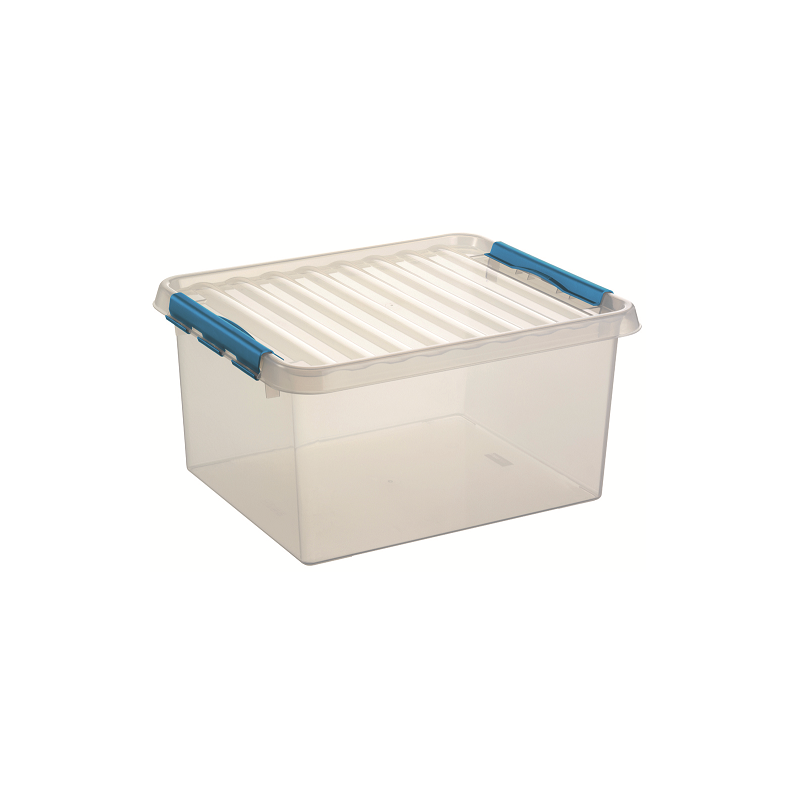 BOITE DE RANGEMENT 36L 50X40X26CM TRANSP. BLEU