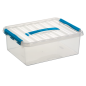 BOITE DE RANGEMENT 12L 40X30X14CM TRANSP. BLEU