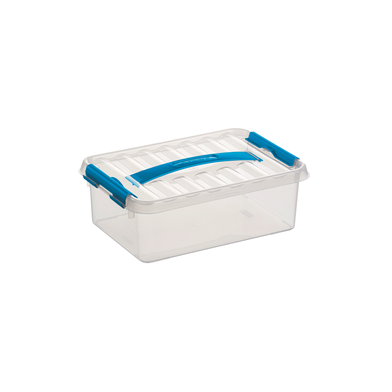 BOITE DE RANGEMENT 4L 30X20X10CM TRANSP. BLEU